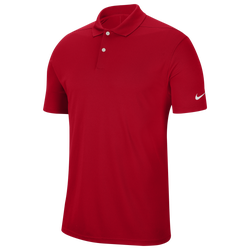 Men's - Nike Dry Victory Solid Golf Polo - University Red/White