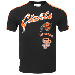Men's - Pro Standard GIANTS RETRO CLASSIC SJ STRIPED TEE - Black/Orange
