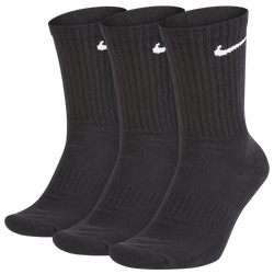 Men's - Nike Everyday Cush Crew 3PR  - White/Black