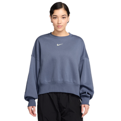 Women's - Nike NSW Style Fleece Crew OOS - World Indigo/White
