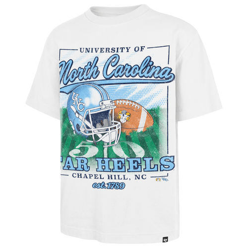 47 Brand Mens North Carolina Tar Heels North Carolina Vintage Logo T-Shirt - - White Size XXL