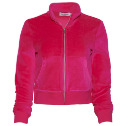 Women's - Juicy Couture Velour Jacket - Hot Pink/Hot Pink