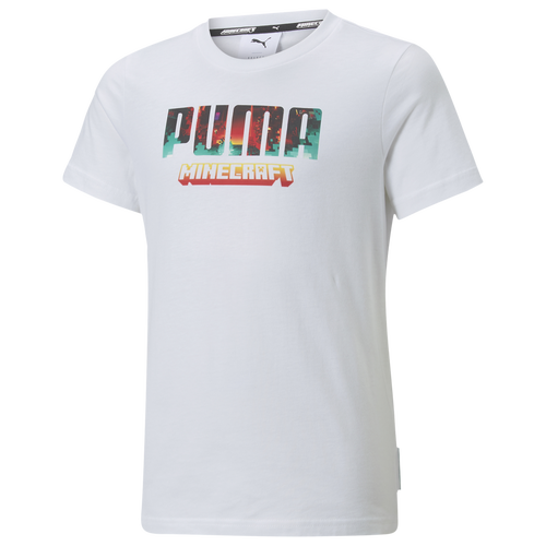 

Boys PUMA PUMA Minecraft T-Shirt - Boys' Grade School White Size M
