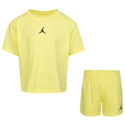 Girls' Preschool - Jordan Essential Shorts Set - Light Zitron/Black