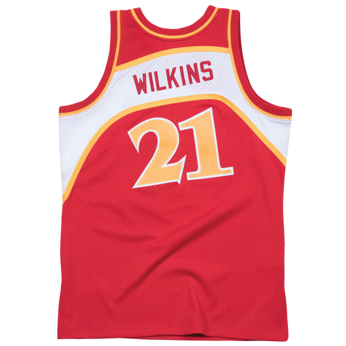 

Mitchell & Ness Mens Dominique Wilkins Mitchell & Ness Hawks Swingman Jersey - Mens Red Size M