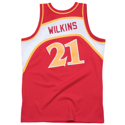 

Mitchell & Ness Mens Dominique Wilkins Mitchell & Ness Hawks Swingman Jersey - Mens Red Size S