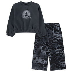 Girls' Preschool - Jordan Fierce & Fearless Crew Set - Anthracite
