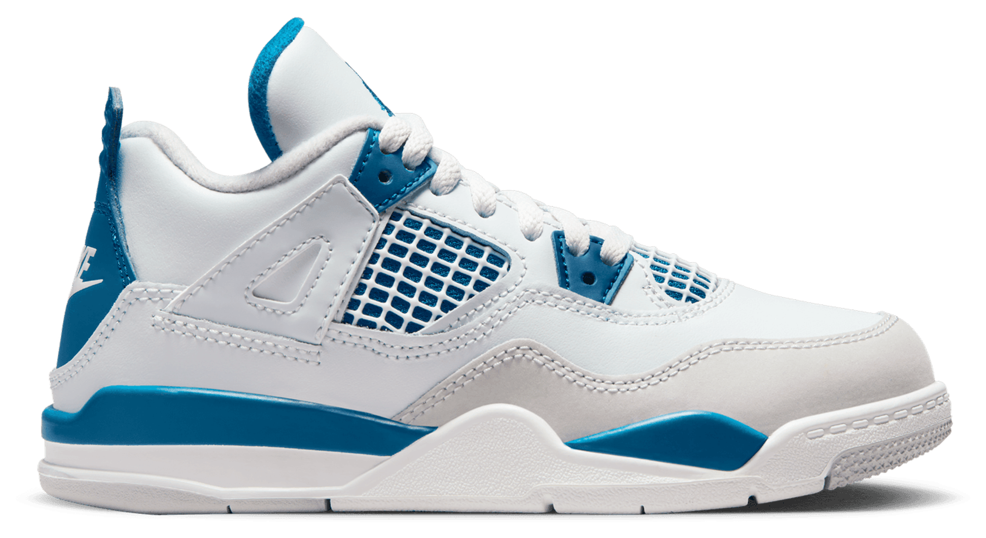 Jordan retro 4 white and grey best sale