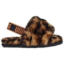 Girls' Toddler - UGG Fluff Yeah Slides  - Brown/Black