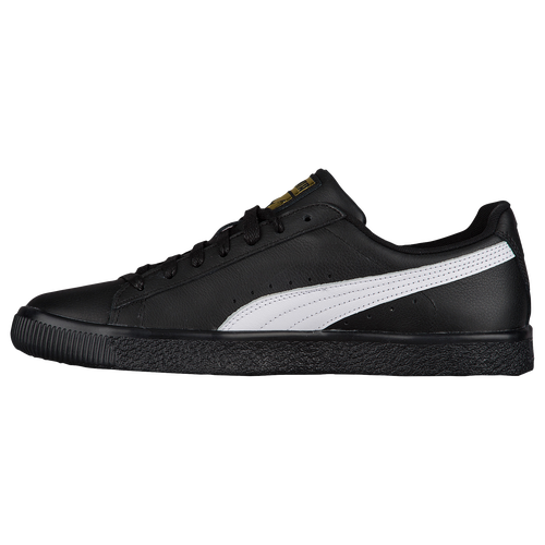 

PUMA Mens PUMA Clyde - Mens Shoes Black/White/Team Gold Size 11.0