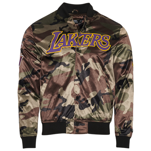 

Pro Standard Mens Los Angeles Lakers Pro Standard Lakers NBA AOP Satin Jacket - Mens Camo Size M