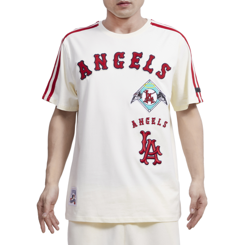 MENS - Pro Standard ANGELS RETRO CLASSIC SJ STRIPED TEE - Eggshell/Red