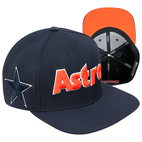 

Pro Standard Mens Houston Astros Pro Standard Astros Retro Classic Snapback Hat - Mens Navy/Orange Size One Size