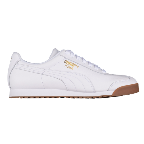 

PUMA Mens PUMA Roma Basic - Mens Shoes White/Team Gold Size 08.0