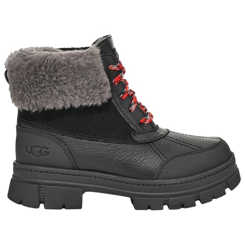 

UGG Girls UGG Ashton Addie - Girls' Grade School Shoes Black/Gray/Red Size 6.0