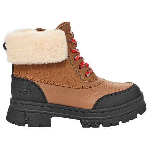 Ugg Girls' Ashton Addie Lace Up Boots - Little Kid, Big Kid In Chestnut/black/red