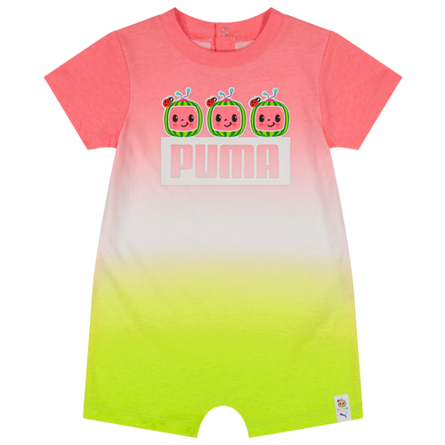 

Girls Infant PUMA PUMA Watermelon Romper - Girls' Infant Pink/Green Size 12MO