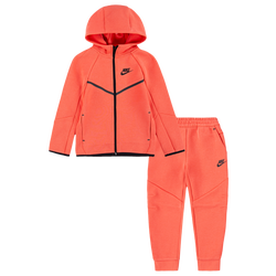 Girls' Preschool - Nike Tech Fleece Full-Zip Set - Magic Ember