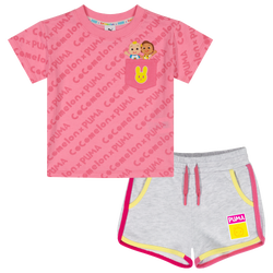 Girls' Infant - PUMA Cocomelon T-Shirt and Shorts Set - White/Pink