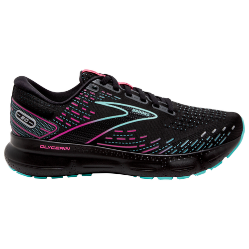 

Brooks Womens Brooks Glycerin 20 - Womens Shoes Black/Light Blue/Pink Size 06.0