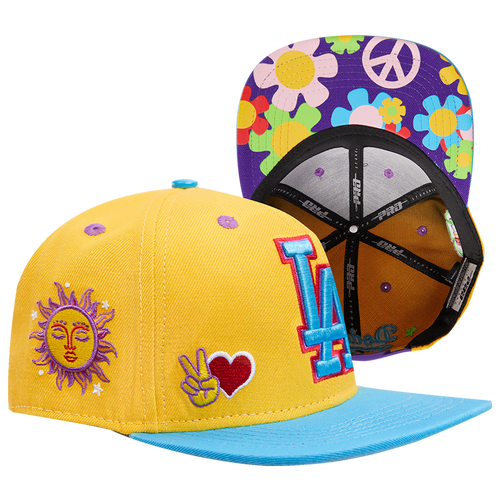 

Pro Standard Pro Standard Dodgers Peace & Love Wool Snapback - Adult Yellow/Multi Size One Size