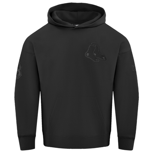 MENS - Pro Standard RED SOX NEUTRAL DROP SHOULDER FLC PO HOODIE - Black
