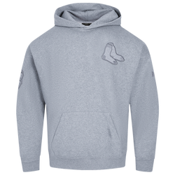 Men's - Pro Standard RED SOX NEUTRAL DROP SHOULDER FLC PO HOODIE - Dark Heather Gray