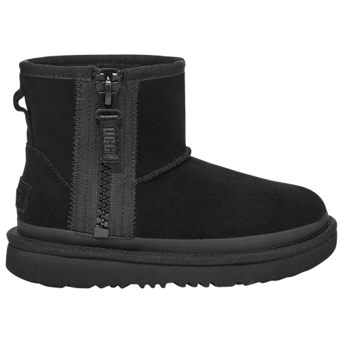 

UGG Girls UGG Classic Mini Zipper Tape Logo Boot - Girls' Grade School Shoes Black Size 4.0