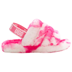 Girls' Grade School - UGG Fluff Yeah Marble - Pink/White