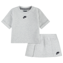 Girls' Preschool - Nike Tech Fleece Skirt Set - Gray/Black