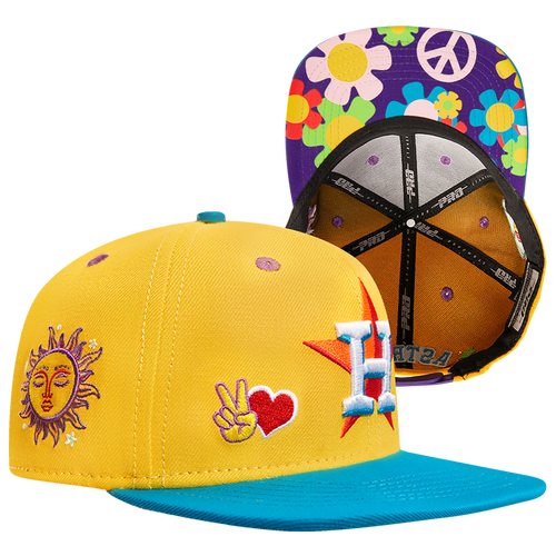 

Pro Standard Pro Standard Astros Peace & Love Wool Snapback - Adult Yellow/Multi Size One Size