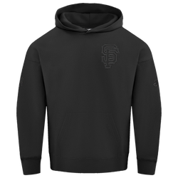 Men's - Pro Standard GIANTS NEUTRAL DROP SHOULDER FLC PO HOODIE - Black