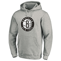 Men's - Fanatics Nets NUT Primary Logo Pullover Hoodie - Heathered Gray/Heathered Gray