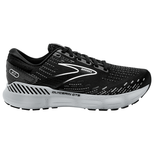 

Brooks Womens Brooks Glycerin GTS 20 - Womens Shoes Black/White/Alloy Size 06.0