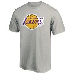 Men's - Fanatics Lakers Logo T-Shirt - Heathered  Gray/Heathered Gray