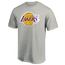 Fanatics Lakers Logo T-Shirt - Men's Heathered  Gray/Heathered Gray