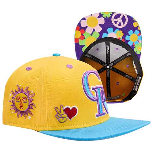 

Pro Standard Pro Standard Rockies Peace & Love Wool Snapback - Adult Yellow/Multi Size One Size