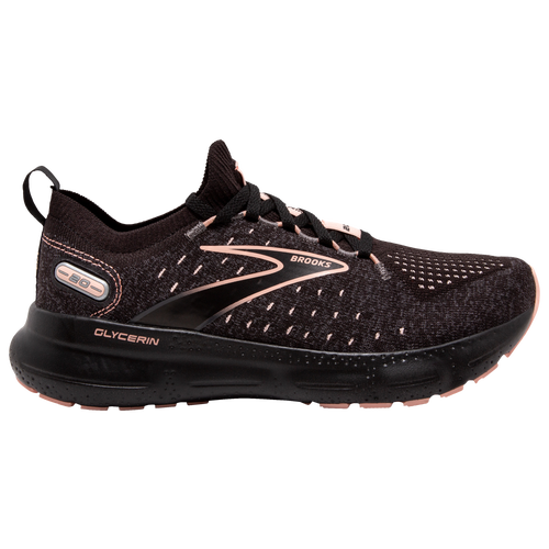 

Brooks Womens Brooks Glycerin Stealthfit 20 - Womens Shoes Black/Peach/White Size 05.5