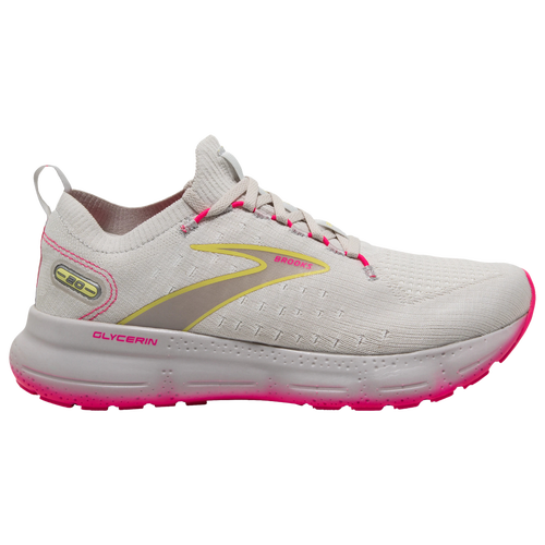 

Brooks Glycerin Stealthfit 20 - Womens Grey/Yellow/Pink Size 10.0