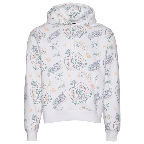 MENS - LCKR Based Fleece Pullover Hoodie - Bright White Paisley