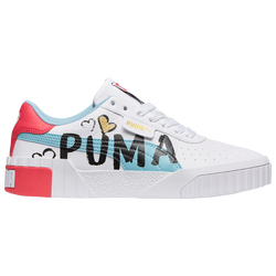 Girls' Grade School - PUMA Cali - White/Aqua/Hot Pink