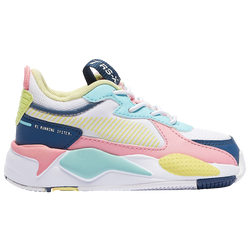 Girls' Toddler - PUMA RS-X - White/Dark Denim/Gulf Stream