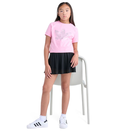  - adidas Foil Lace Trefoil T-Shirt - Light Pink/Silver