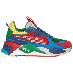 Boys' Grade School - PUMA RS-X - Amazon Green/High Risk Red/Dark Denim