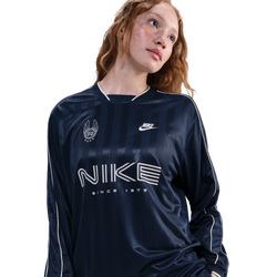 Women's - Nike NSW Long Sleeve Jersey - Navy/Pink