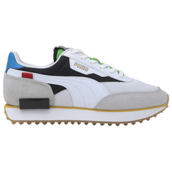 Boys' Grade School - PUMA Future Rider - White/Black/Yellow