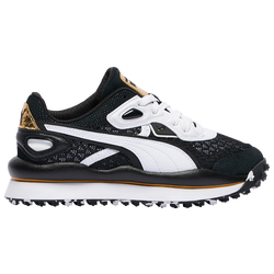 Girls' Grade School - PUMA Street Rider - Black/White/Gold