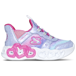 Girls' Toddler - Skechers Infinite Heart Lights - Purple/Pink