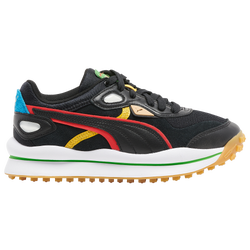 Boys' Grade School - PUMA Future Rider - Black/Red/Yellow