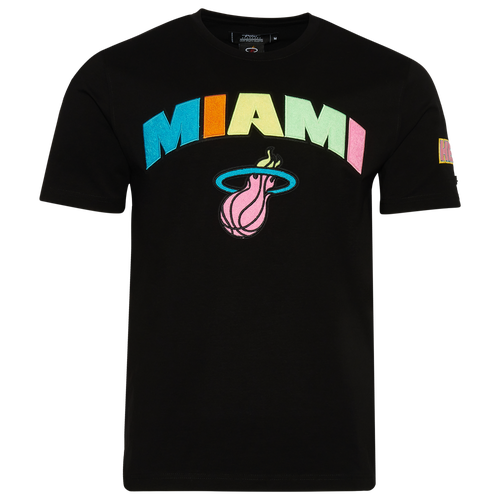 

Pro Standard Mens Miami Heat Pro Standard Heat Washed Neon T-Shirt - Mens Black Size S